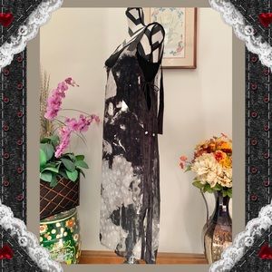 Religion Tied Side Split Print Dress